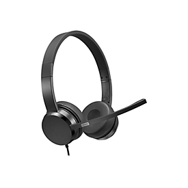 Lenovo - Headset - On-Ear - kabelgebunden - USB-A - Schwarz