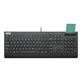 Lenovo Smartcard Wired Keyboard II - Tastatur - USB - Französisch - Schwarz - OEM