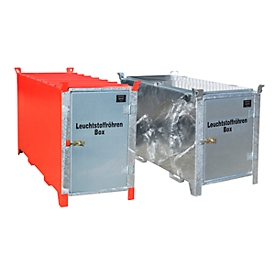 Leuchtstoffröhrenbox BAUER SL 200, Stahlblech, unterfahrbar, abschließbar, Tür verzinkt, B 2100 x T 770 x H 1125 mm, orange