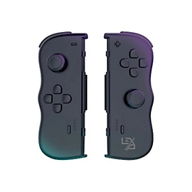 Lexip Twin Pads - Game Pad - kabellos - 2.4 GHz/Bluetooth - Schwarz (Packung mit 2) - für Nintendo Switch