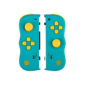 Lexip Twin Pads - Game Pad - kabellos - 2.4 GHz/Bluetooth - türkis blau, Gelb (Packung mit 2) - für Nintendo Switch