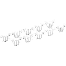 Lid clamping brackets for boxes in Euro size LTB/ELB, 10 pieces, white
