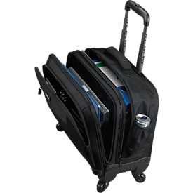LIGHTPAK Business Laptop Trolley Star, met draaggreep en wielen, nylon, zwart