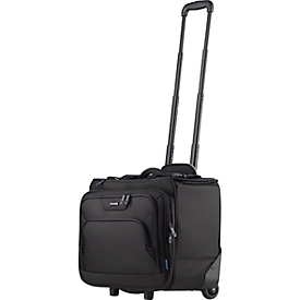 LIGHTPAK Businesstrolley Pioneer, met draaggreep en wielen, polyester, zwart