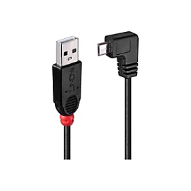 Lindy 31975 - 0,5 m - USB A - Micro-USB B - USB 2.0 - Mâle/Mâle - Noir