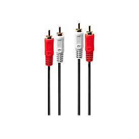 Lindy 35660 - 2 x RCA - Mâle - 2 x RCA - Mâle - 1 m - Rouge - Blanc