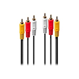 Lindy 35690 - 3 x RCA - Mâle - 3 x RCA - Mâle - 1 m - Noir - Rouge - Blanc - Jaune