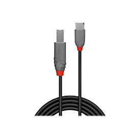 Lindy Anthra Line - USB-Kabel - 24 pin USB-C (M) zu USB Typ B (M) - USB 2.0 - 1 m - Schwarz