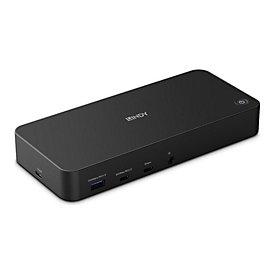 LINDY DST Pro Universal - Dockingstation - für Laptop - USB-C / Thunderbolt 3 / Thunderbolt 4 - 3 x HDMI, 2 x DP - 1GbE