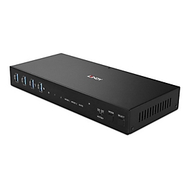 Lindy - KVM-/Audio-/USB-Switch - Dual-Head, HDMI 4K60, USB 3.0 - 2 x KVM/Audio/USB - 1 lokaler Benutzer - Desktop