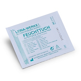 Lingettes humides Leina-Werke, nettoyage doux pour peau intacte, usage hygiénique à usage unique, idéales pour les voyages, le sport et le bureau