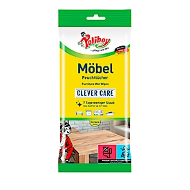 Lingettes nettoyantes jetables pour meubles POLIBOY, antistatiques, sans traces, certifiées FSC, paquet de 24 pièces