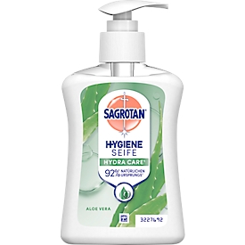 Liquid soap Sagrotan Aloe Vera, antibacterial, dermatologically tested, white, 250 ml, in pump dispenser