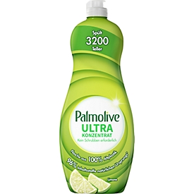 Liquide vaisselle à la main Palmolive Ultra concentré, parfum citron vert, 96 % d'ingrédients naturels, en bouteille 100 % plastique recyclé, 750 ml