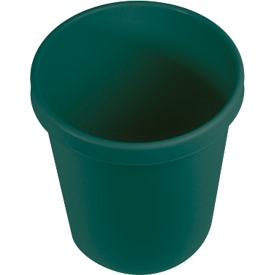 Litter bin Helit The Green German, volume 18 l, perimeter handle, recycled plastic, green