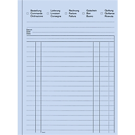 Livre à usages multiples Favorit, 50 x 2 feuilles, DE/FR/IT
