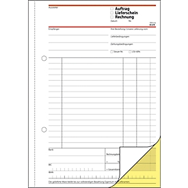 Livre combiné (commande/bon de livraison/facture) SD017 sigel®, format A5 portrait, 2 x 4 feuilles
