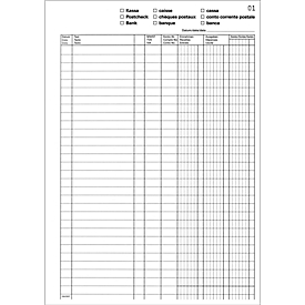 Livre de comptes avec TVA Favorit, 50 x 2 feuilles, D/I/F