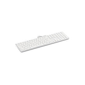 LMP KB-1243 - Volle Größe (100%) - Kabelgebunden - USB - QWERTY - Aluminium - Weiß