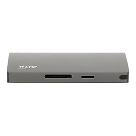 LMP USB-C Travel Dock - Dockingstation - USB-C 3.1 / Thunderbolt 3 - VGA, HDMI, Mini DP - 1GbE