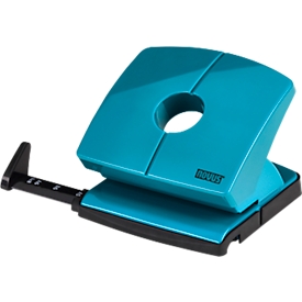 Locher NOVUS B 220, bis zu 20 Blatt, für A4/A5/A6/B5/B6/US/3x8/Folio, Anschlagschiene, Vollmetall & Kunststoff, bright-petrol