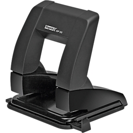 Locher Rapid Supreme Press Less SP20, 2-fach Lochung 80 mm, für 20 Blatt, ergonomisch, schwarz