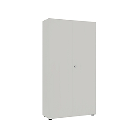 Locker 2-deurs, zonder akoestisch front, B 1000 x D 450 x H 2300 mm, zilverkleurig