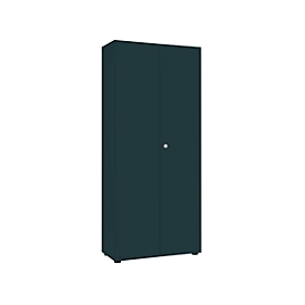 Locker 2-deurs, zonder akoestisch front, B 800 x D 450 x H 2300 mm, grafiet
