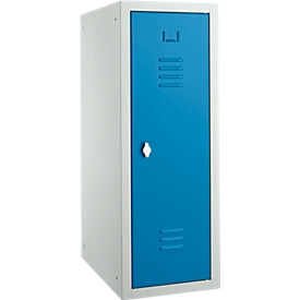 Locker - stalen - B 315 x D 500 x H 875 mm - veiligheidsslot met draaiende grendel - gemonteerd - lichtblauw