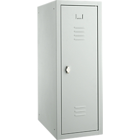 Locker - stalen - B 315 x D 500 x H 875 mm - veiligheidsslot met draaiende grendel - gemonteerd - lichtgrijs