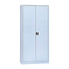 Locker, with central partition, luminous grey/luminous grey