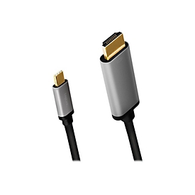 LogiLink Adapterkabel - HDMI männlich zu USB-C männlich - 1.8 m - Dreifachisolierung - Schwarz - Unterstützung für 4K60Hz (3840 x 2160)
