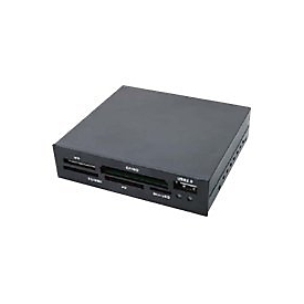 LogiLink Cardreader 3,5“ USB 2.0 All-in-1+USB - Kartenleser - All-in-one (CF I, CF II, MS, MS PRO, MMC, SD, MS Duo, xD, MS PRO Duo, RS-MMC, microSD, SDHC, microSDHC)