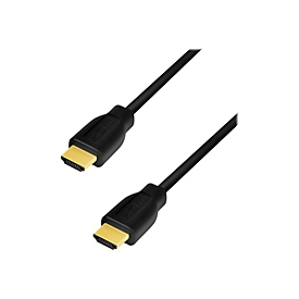 LogiLink Premium Hochgeschwindigkeit - HDMI-Kabel mit Ethernet - HDMI männlich zu HDMI männlich - 2 m - Doppelisolierung - Schwarz - Unterstützung für 4K60Hz (3840 x 2160)