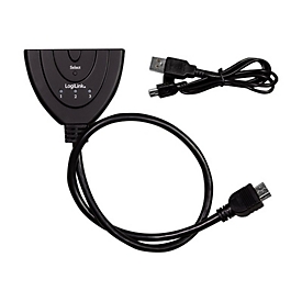 LogiLink - Video/Audio Splitter/Switch - 3 x HDMI - Desktop