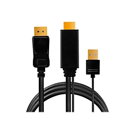 LogiLink Videokabel - HDMI, USB (nur Strom) männlich zu DisplayPort männlich