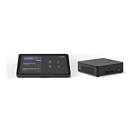 Logitech BASE Microsoft Teams Rooms (no AV) with Tap + ASUS NUC - Microsoft Teams Raumsystem (Logitech Tap, Mini-PC, Logitech PC Mount) - mit 90 days Logitech JumpStart registration - Graphite