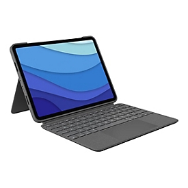 Logitech Combo Touch - Tastatur und Foliohülle - mit Trackpad - hintergrundbeleuchtet - Apple Smart connector - QWERTY - Pan Nordisch - Oxford Gray - für Apple 11-inch iPad Pro (1. Generation, 2. Generation, 3. Generation)