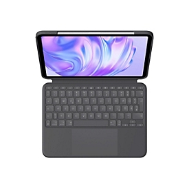 Logitech Combo Touch - Tastatur und Foliohülle - mit Trackpad - hinterleuchtet - Apple Smart connector - QWERTZ