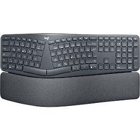 Logitech® ERGO K860 draadloos ergonomisch toetsenbord, handpalmliftfunctie, 2 jaar accu