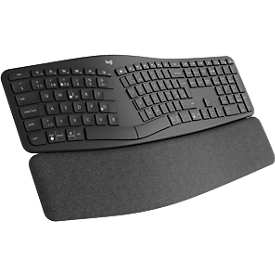 Logitech ERGO K860 for Business Tastatur, kabellos, Handgelenkauflage, 10 m Reichweite, graphit
