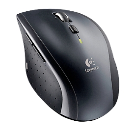 Logitech Funkmaus Marathon M705, für Rechtshänder, ergonomisch, 7 Tasten & Scrollrad,1000 dpi, bis 10 m, inkl. Unifying-Empfänger & Batterien, schwarz