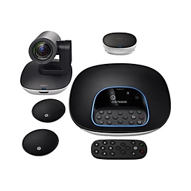 Logitech GROUP - Kit für Videokonferenzen - Zertifiziert für Skype für Unternehmen, optimiert für Lync, Zoom Certified, Fuze Certified - mit Logitech Expansion Microphones