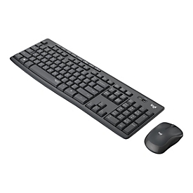 Logitech MK295 Silent - Tastatur-und-Maus-Set - kabellos - 2.4 GHz - Pan-Nordic - Graphite