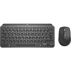 Logitech MX Keys Mini Tastatur-Maus-Set, Bluetooth, Hintergrundbeleuchtung, QWERTZ-Layout, graphit