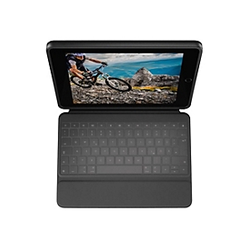 Logitech Rugged Folio - Tastatur und Foliohülle - Apple Smart connector - QWERTZ - Deutsch - Graphite - für Apple 10.9-inch iPad (10. Generation)