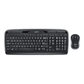 Logitech Wireless Combo MK330 - Tastatur-und-Maus-Set - kabellos - 2.4 GHz - US International - Schwarz