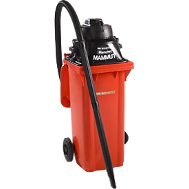 Lot complet aspirateur à sec/à eau, sans prise pour outils électriques, avec benne à déchets 120 L, rouge 