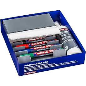 Lot d'accessoires à whiteboard e-BMA 15S Edding, 27 p., pour écrire et nettoyer