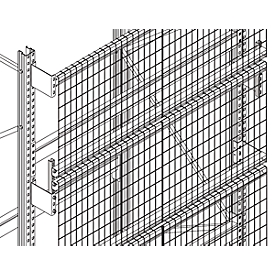 Lot de panneaux arrière grillagés, pour H 2500 et P 850 mm, largeur 1900 mm, avec accessoires